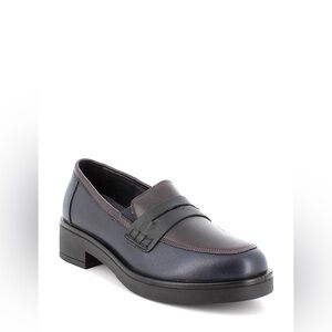 Igi & Co NWOB Italian leather loafers tri color dark academia classic preppy 37